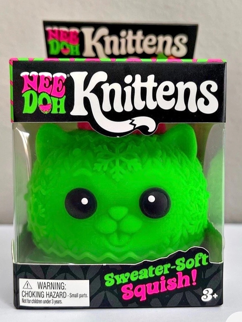 Schylling NeeDoh Knittens Green Sweater-Soft Squish
